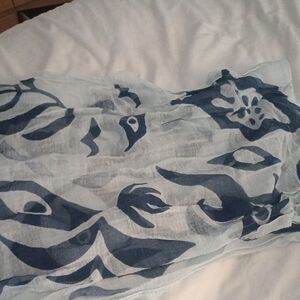 J. Jill Light Blue Sheer Scarf